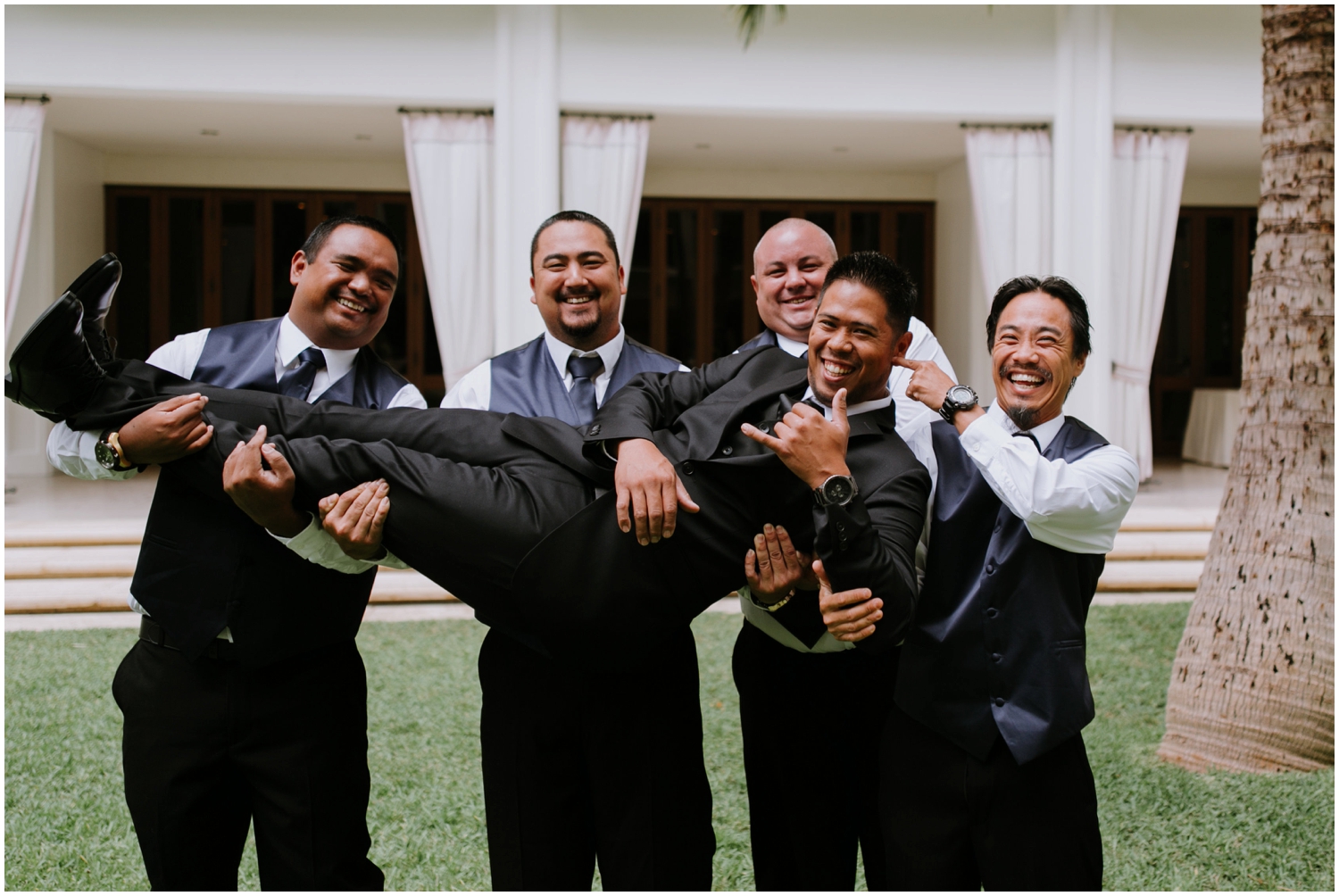 Groomsmen, Halekulani Hotel Wedding Photos, Waikiki Hawaii Wedding Photographer, Hawaii Wedding Photographer, Hawaii Wedding Photos, Hotel Wedding in Hawaii, Halekulani Hotel, Waikiki Wedding
